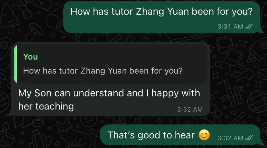 Testimonial photo of Parent Z